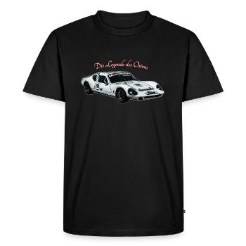 Die Legende - Männer Premium Bio T-Shirt - Schwarz - Vorne - Nico (187cm)