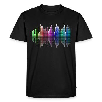 Sound, vibration - Men's Premium Organic T-Shirt - black - Front - Nico (187cm)
