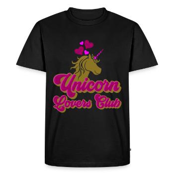 Couleurs changeantes | Club des amoureux des licornes - T-shirt Premium bio Homme - noir - Devant - Nico (187cm)