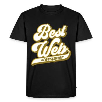 Meilleur | Web Designer Les couleurs peuvent être modifiées - T-shirt Premium bio Homme - noir - Devant - Nico (187cm)