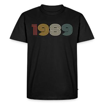 1989 Rétro Style 1989 Anniversaire 1989 Millésime - T-shirt Premium bio Homme - noir - Devant - Nico (187cm)