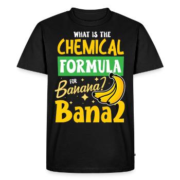 Quelle est la formule chimique de la banane BaNa2 - T-shirt Premium bio Homme - noir - Devant - Nico (187cm)