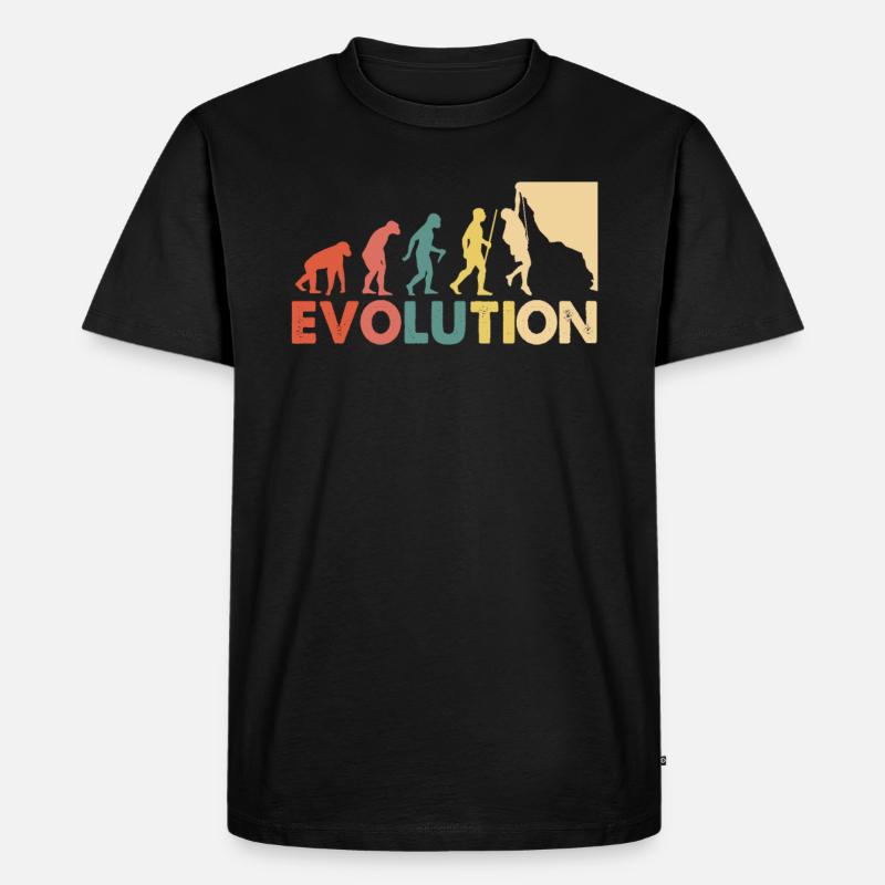Klettern Evolution Escalade - Männer Premium Bio T-Shirt - Schwarz