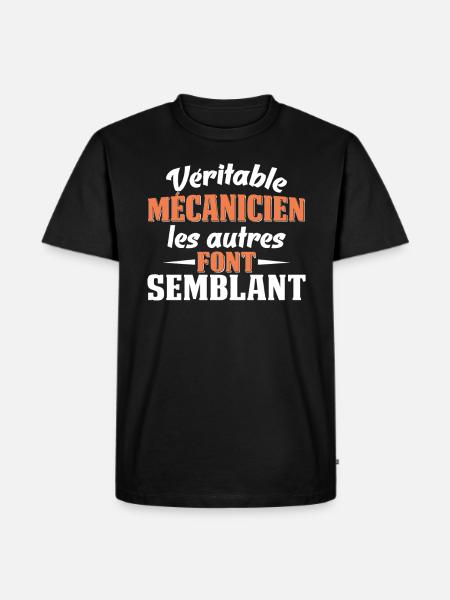 Real mechanic Others pretend - Men's Premium Organic T-Shirt - black