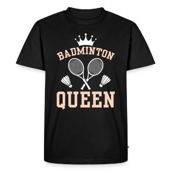 Badminton Queen - The Queen Of Badminton - Men's Premium Organic T-Shirt - black - Front - Nico (187cm)