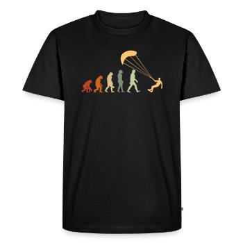 Evolution of Kite - Men's Premium Organic T-Shirt - black - Front - Nico (187cm)