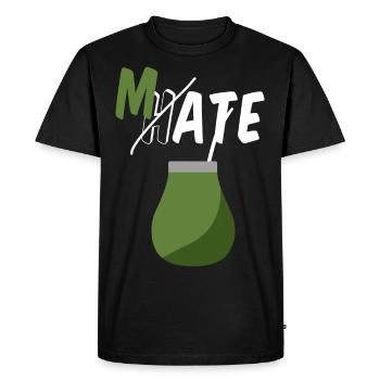 Ne haïssez pas, buvez du maté - T-shirt Premium bio Homme - noir - Devant - Nico (187cm)