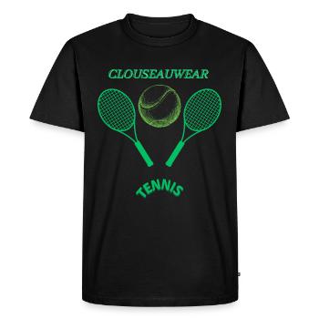 TENNIS CLOUSEAUWEAR 1 - T-shirt Premium bio Homme - noir - Devant - Nico (187cm)