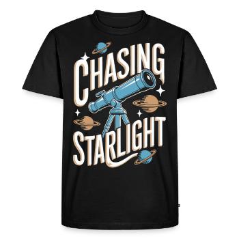 Telescope Astronomy Astrophotography - Men's Premium Organic T-Shirt - black - Front - Nico (187cm)