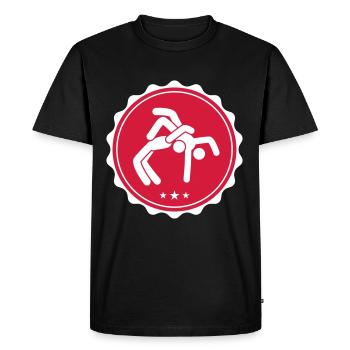 Lutte lutte - T-shirt Premium bio Homme - noir - Devant - Nico (187cm)