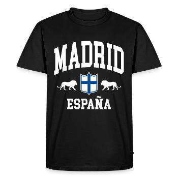 Madrid - Men's Premium Organic T-Shirt - black - Front - Nico (187cm)