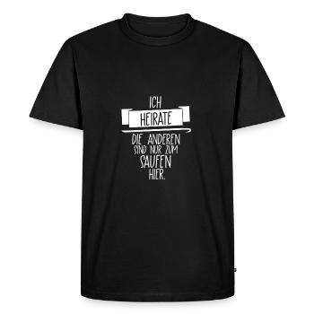 JGA mariée / marié - T-shirt Premium bio Homme - noir - Devant - Nico (187cm)