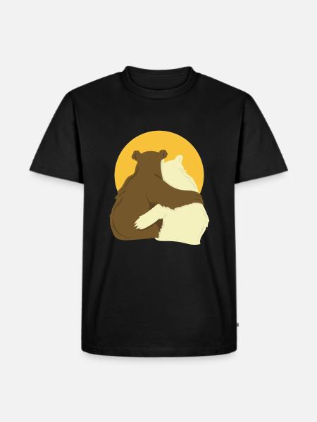Bear dear mom dad bear - Men's Premium Organic T-Shirt - black
