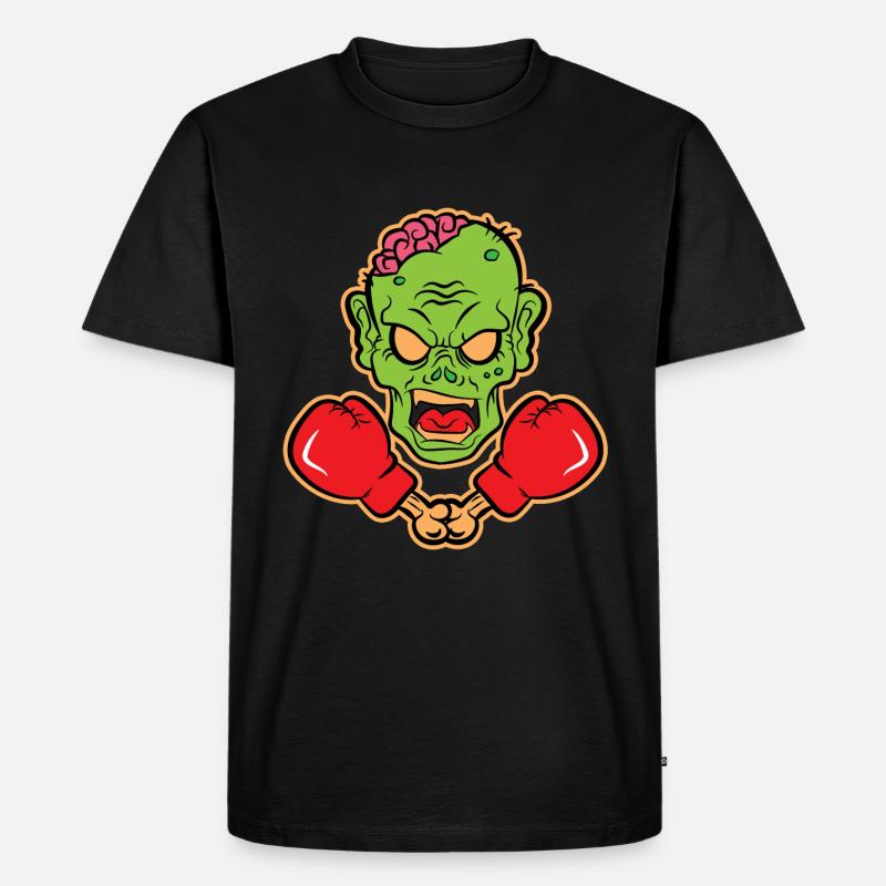 Zombie Boxen - Männer Premium Bio T-Shirt - Schwarz