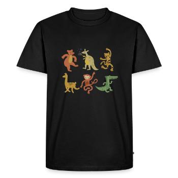Animals - Men's Premium Organic T-Shirt - black - Front - Nico (187cm)