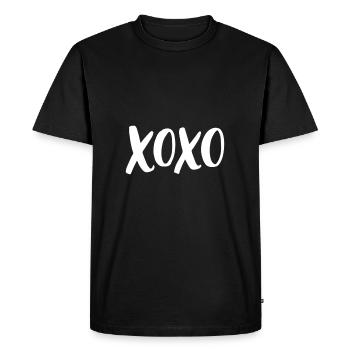 XOXO - Men's Premium Organic T-Shirt - black - Front - Nico (187cm)