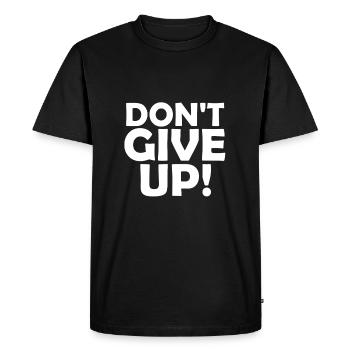 Motivation Motivation N’Abandonnez pas - T-shirt Premium bio Homme - noir - Devant - Nico (187cm)
