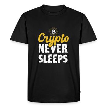 Crypto - Männer Premium Bio T-Shirt - Schwarz - Vorne - Nico (187cm)