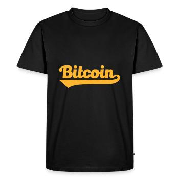 Bitcoin - T-shirt Premium bio Homme - noir - Devant - Nico (187cm)