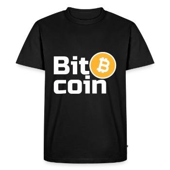 Bitcoin - T-shirt Premium bio Homme - noir - Devant - Nico (187cm)