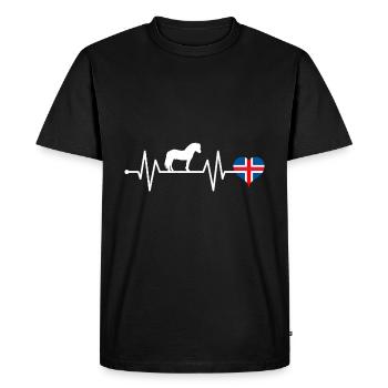 Cheval islandais Poney de cheval islandais - T-shirt Premium bio Homme - noir - Devant - Nico (187cm)