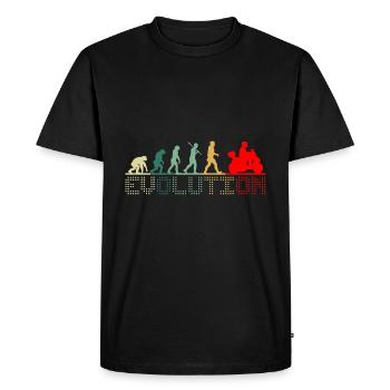 Scooter Evolution Retro for scooter riders - Men's Premium Organic T-Shirt - black - Front - Nico (187cm)