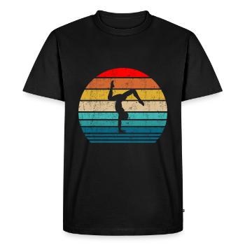 Gymnastique Rétro Vintage pour gymnastique - T-shirt Premium bio Homme - noir - Devant - Nico (187cm)