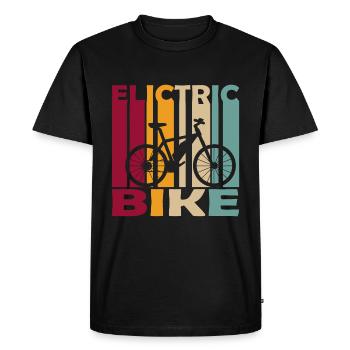 Electric bike e-bike bike retro for pensioners - Men's Premium Organic T-Shirt - black - Front - Nico (187cm)