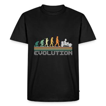 GoKart Go-Kart GoKart Driver Evolution Funny Retro - Men's Premium Organic T-Shirt - black - Front - Nico (187cm)
