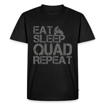 Quad Bike Eat Sleep Grunge disant pour les quad riders - T-shirt Premium bio Homme - noir - Devant - Nico (187cm)