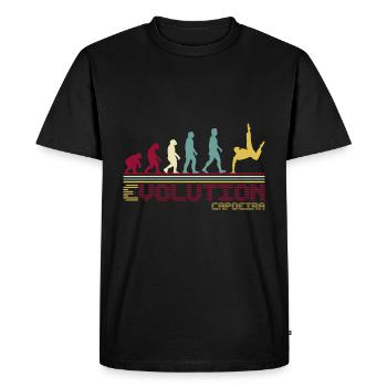 Capoeira brésilien art martial évolution rétro - T-shirt Premium bio Homme - noir - Devant - Nico (187cm)