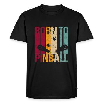 Flipper né pour dire grunge de style rétro - T-shirt Premium bio Homme - noir - Devant - Nico (187cm)