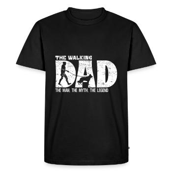 Swiss Shepherd Dog The Walking Dad for master - Men's Premium Organic T-Shirt - black - Front - Nico (187cm)