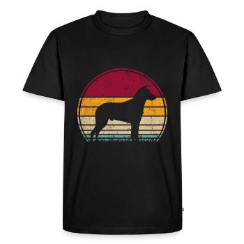Shorthair Collie Shorthair Collie Retro Silhouette - T-shirt Premium bio Homme - noir - Devant - Nico (187cm)