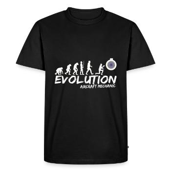 Evolution de la maintenance de mécanicien d'avion drôle - T-shirt Premium bio Homme - noir - Devant - Nico (187cm)