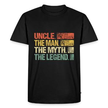 Oncle l'homme se penchant en disant rétro grunge drôle - T-shirt Premium bio Homme - noir - Devant - Nico (187cm)