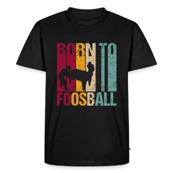 Baby foot Kickers Naissance au sort Rétro - T-shirt Premium bio Homme - noir - Devant - Nico (187cm)