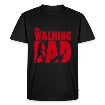 Plat Coated Retriever Le Walking Dad - T-shirt Premium bio Homme - noir - Devant - Nico (187cm)
