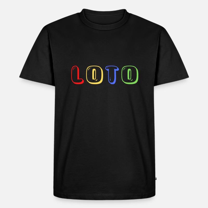 Lotto - Männer Premium Bio T-Shirt - Schwarz