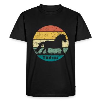 Tinker horse vintage retro - Men's Premium Organic T-Shirt - black - Front - Nico (187cm)