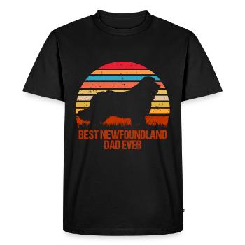Newfoundland's Best Dogs Dad - Men's Premium Organic T-Shirt - black - Front - Nico (187cm)