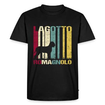 Lagotto Romagnol Vintage - T-shirt Premium bio Homme - noir - Devant - Nico (187cm)