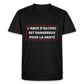 L'abus d'alcool est dangereux pour la santé - T-shirt Premium bio Homme - noir - Devant - Nico (187cm)