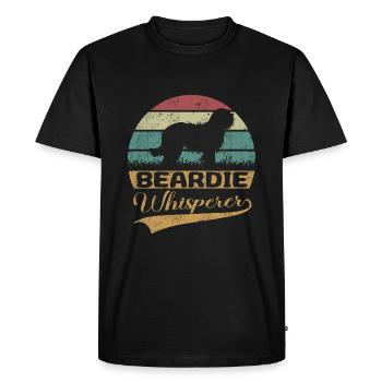 Bearded Collie Beardie Whisperer - Men's Premium Organic T-Shirt - black - Front - Nico (187cm)
