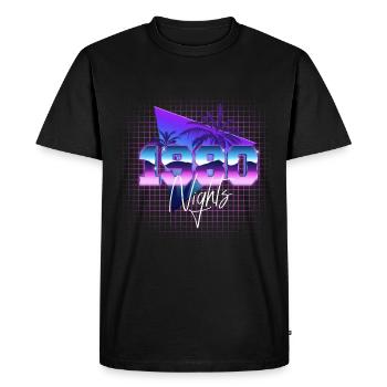 graphique néon - T-shirt Premium bio Homme - noir - Devant - Nico (187cm)