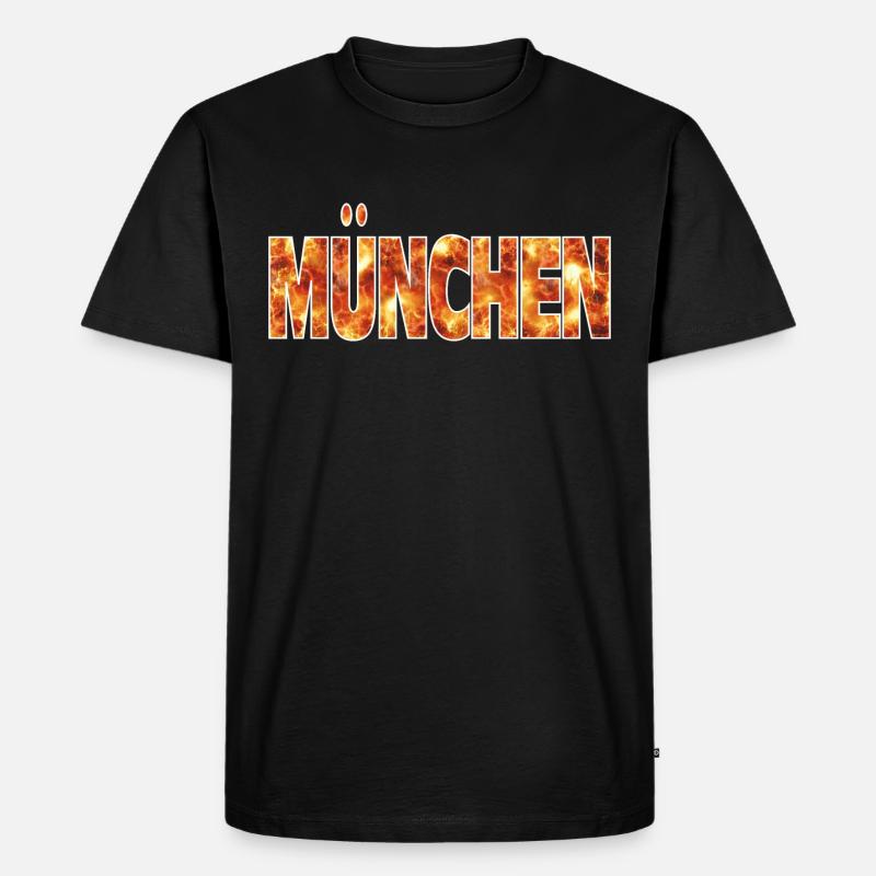 München - Männer Premium Bio T-Shirt - Schwarz