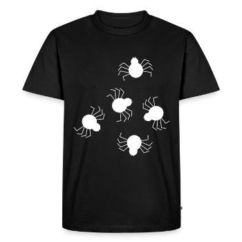 Blanc araignée - T-shirt Premium bio Homme - noir - Devant - Nico (187cm)