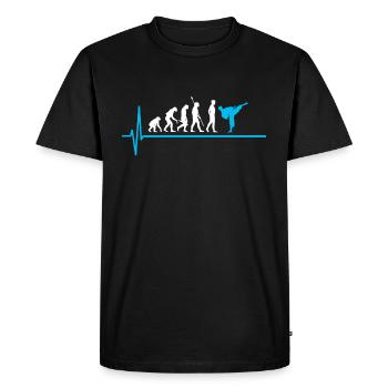 Karate Evolution Kickboxing Heartbeat - Men's Premium Organic T-Shirt - black - Front - Nico (187cm)