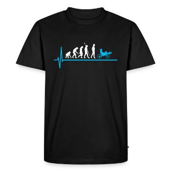 Evolution Recumbent Cyclist - Men's Premium Organic T-Shirt - black - Front - Nico (187cm)