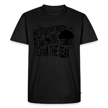 Nature conservation - Men's Premium Organic T-Shirt - black - Front - Nico (187cm)